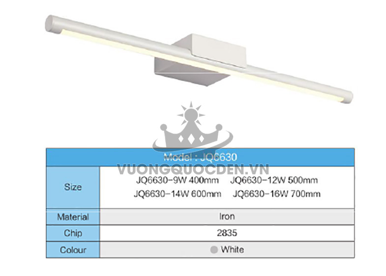 Đèn chiếu gương phòng tắm kiểu dáng thanh mảnh JS6630-3